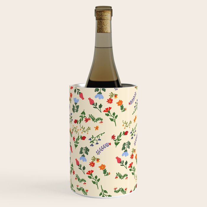 Bright Vintage Flower Pattern Wine Chiller Gallery Image 3
