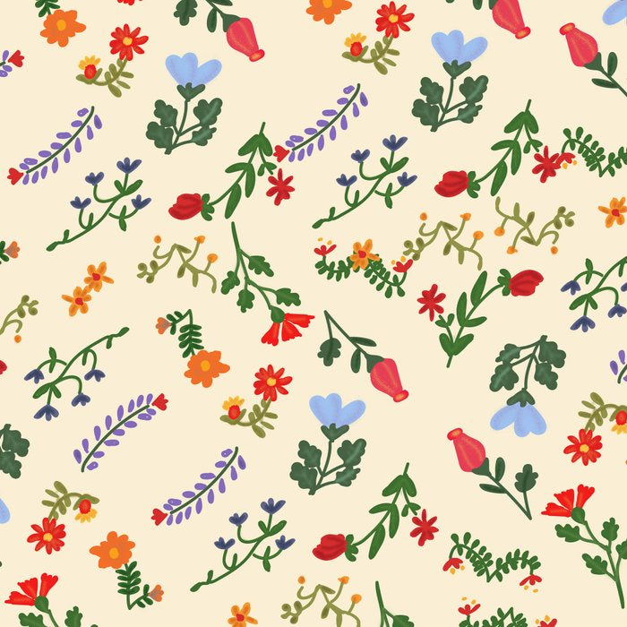Bright Vintage Flower Pattern Coffee Mug Gallery Image 2