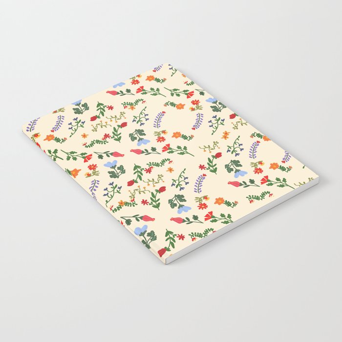 Bright Vintage Flower Pattern Notebook Gallery Image 2