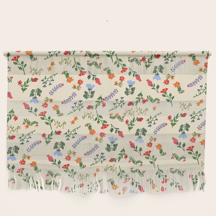 Bright Vintage Flower Pattern Wall Hanging Gallery Image 1