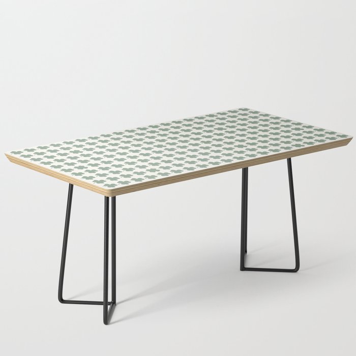 Clovers XXXVI Sage Green Botanical Pattern Coffee Table Gallery Image 1