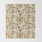 Fall leafy nature B Throw Blanket Gallery Image 2