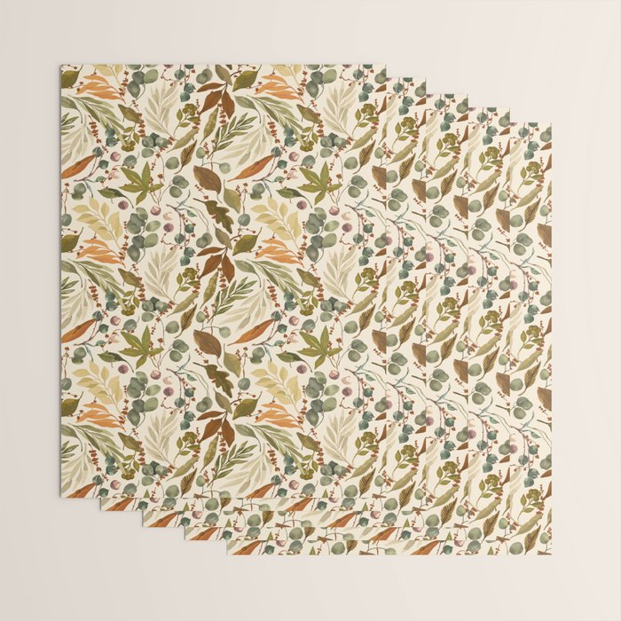 Fall leafy nature B Wrapping Paper Gallery Image 3