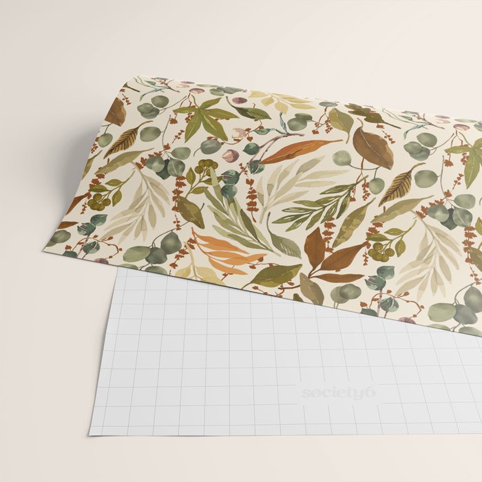 Fall leafy nature B Wrapping Paper Gallery Image 2