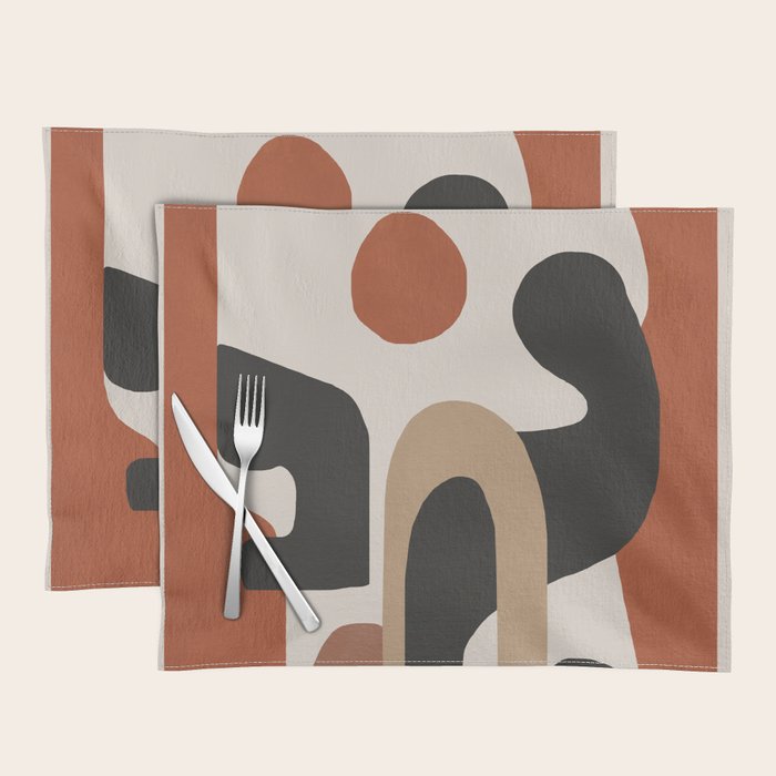 Modern Abstract Minimal Art 1 Placemat Gallery Image 1