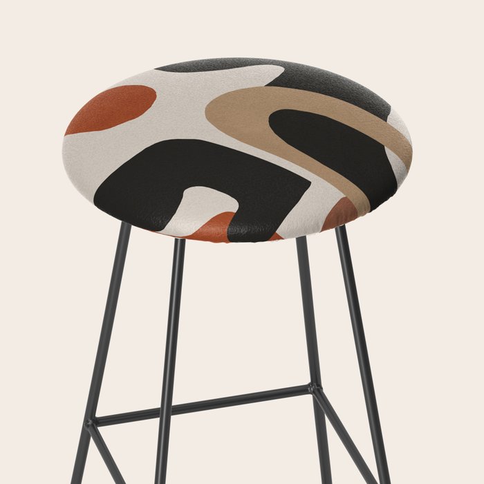 Modern Abstract Minimal Art 1 Stool Gallery Image 2