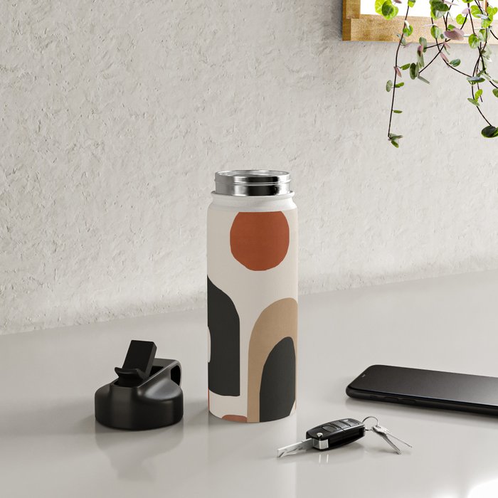 Modern Abstract Minimal Art 1 Water Bottle Gallery Image 4