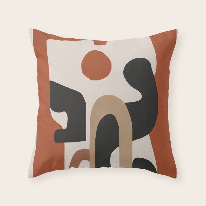 Modern Abstract Minimal Art 1 Throw Pillow Gallery Image 1