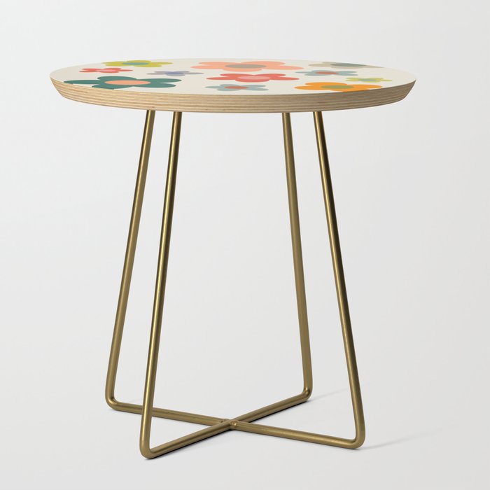 Flower Power Floral | Retro 60s 70s Side Table Gallery Image 1