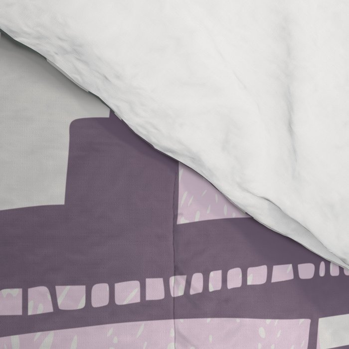 Home Block print lilac Comforter Gallery Image 4