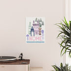 Home Block print lilac Poster Gallery Image 2