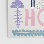 Home Block print lilac Poster Gallery Image 3