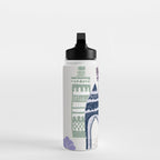 Home Block print lilac Water Bottle Gallery Image 3