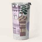 Home Block print lilac Travel Mug Gallery Image 2