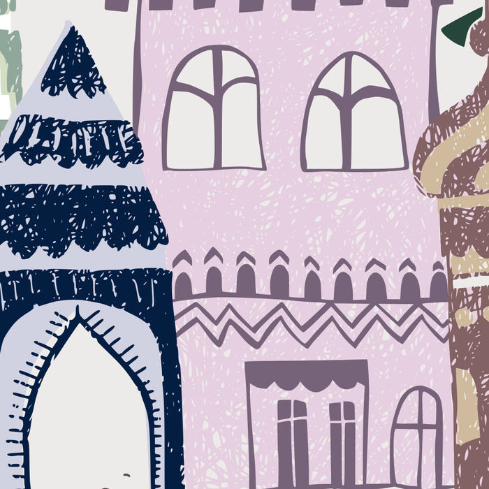 Home Block print lilac Coffee Mug Gallery Image 2