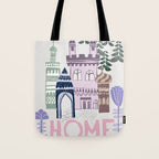 Home Block print lilac Tote Bag Gallery Image 1