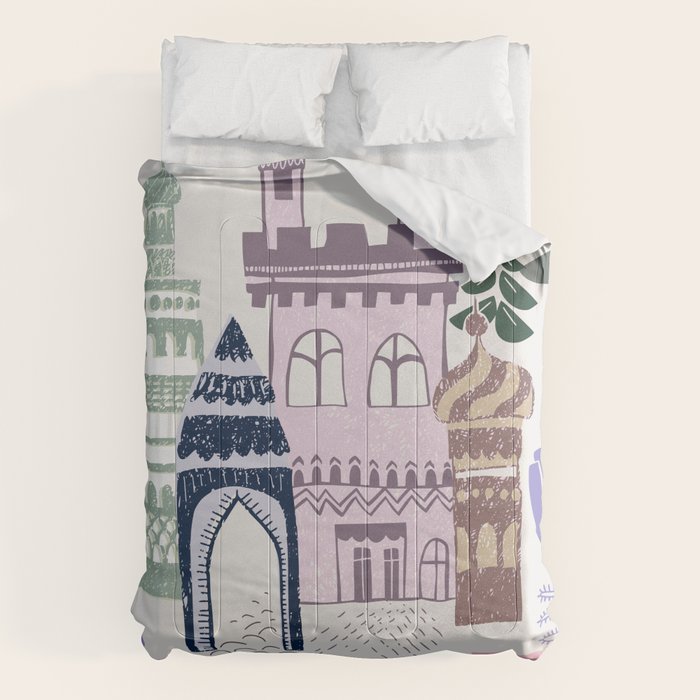 Home Block print lilac Comforter Gallery Image 1