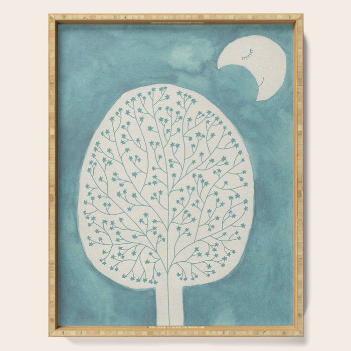 Nighttime Blossom Serving Tray Gallery Image 1