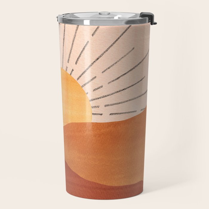 Terracotta sunrise Travel Mug Gallery Image 2