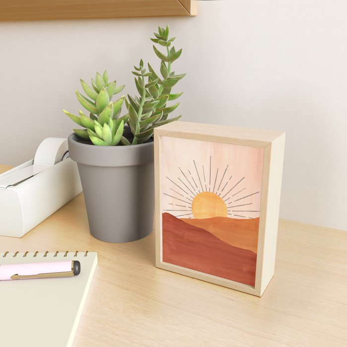 Terracotta sunrise Mini Art Print Gallery Image 2