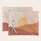 Terracotta sunrise Placemat Gallery Image 1