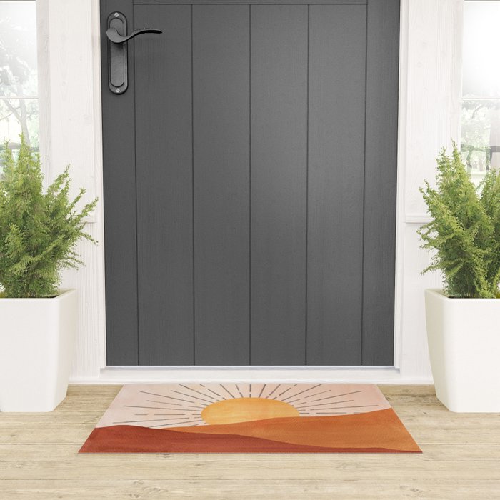 Terracotta sunrise Welcome Mat Gallery Image 3