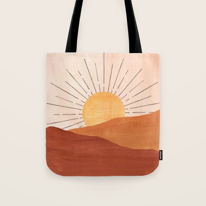 Terracotta sunrise Tote Bag Gallery Image 1