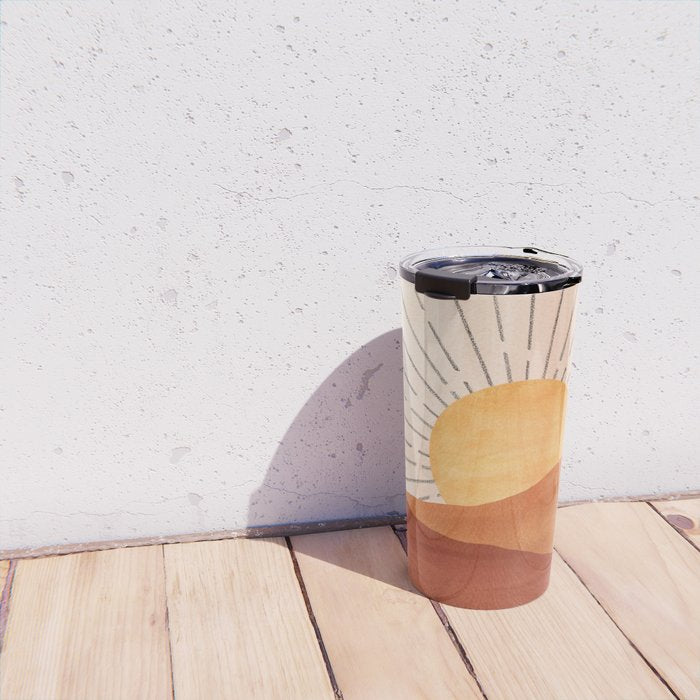 Terracotta sunrise Travel Mug Gallery Image 4