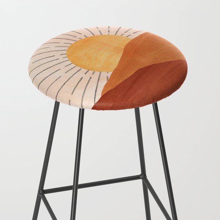 Terracotta sunrise Stool Gallery Image 2