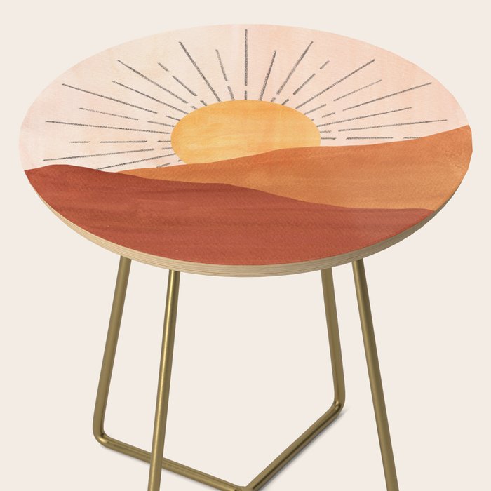 Terracotta sunrise Side Table Gallery Image 2