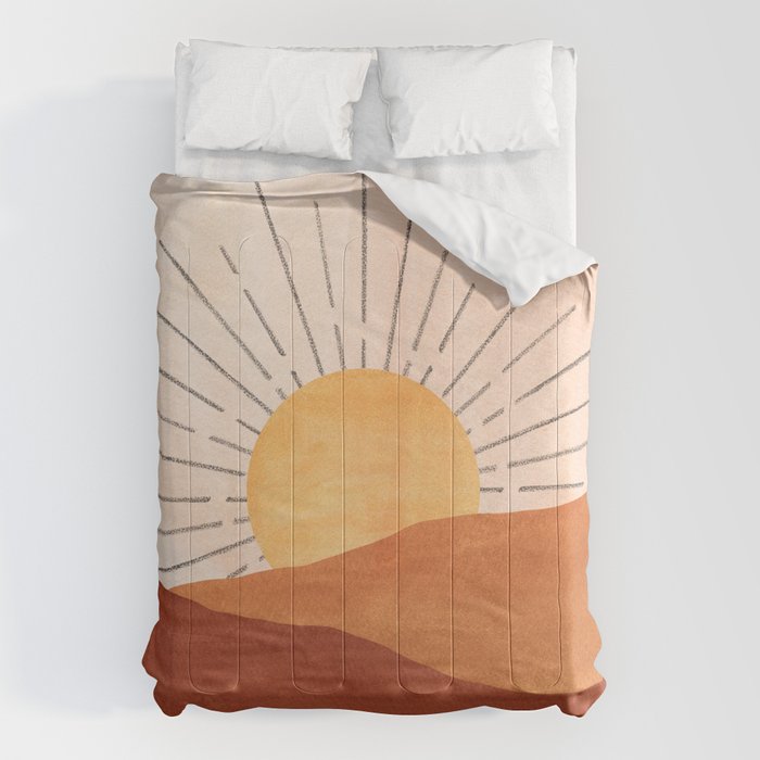 Terracotta sunrise Comforter Gallery Image 6