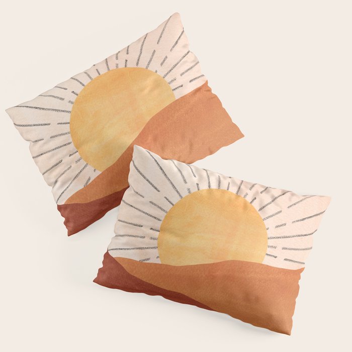 Terracotta sunrise Pillow Sham Gallery Image 3