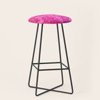 Girly neon pink magenta abstract watercolor paint Stool Gallery Image 1