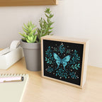 Mystical Luna Moth - Turquoise Mini Art Print Gallery Image 2