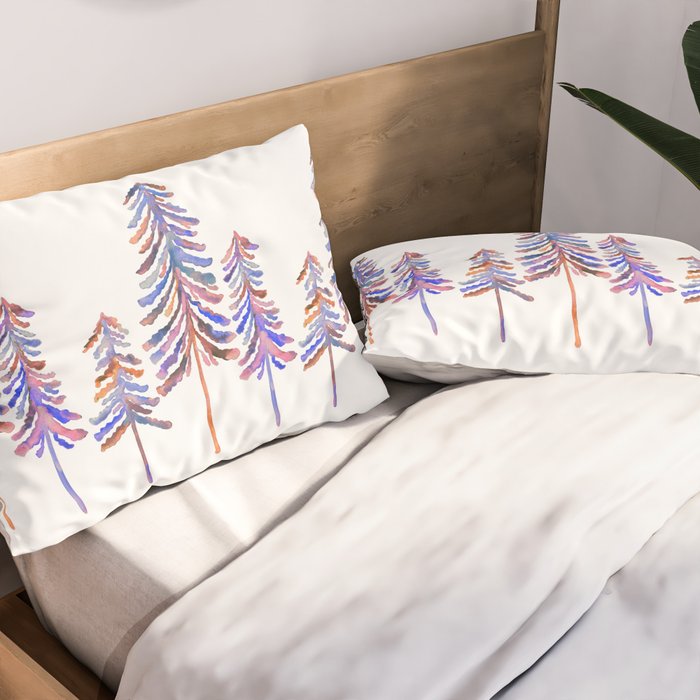 Pine Trees - Vintage Palette Pillow Sham Gallery Image 2