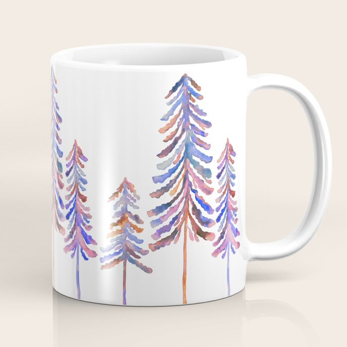 Pine Trees - Vintage Palette Coffee Mug Gallery Image 1