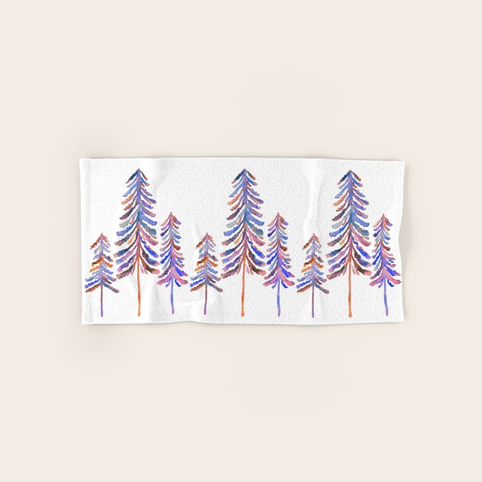 Pine Trees - Vintage Palette Bath Towel Gallery Image 1