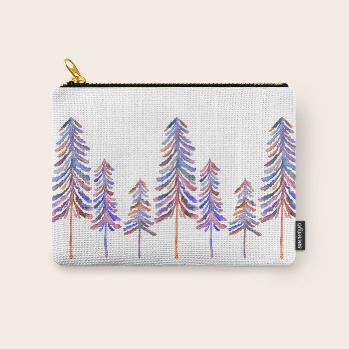 Pine Trees - Vintage Palette Carry All Pouch Gallery Image 1