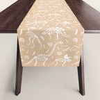 Dinosaur Fossils on Taupe Table Runner Gallery Image 1