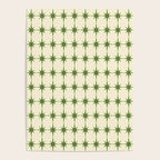 Mid Century Modern Atomic Stars Grid in Retro Christmas Green and Cream Poster Gallery Image 4