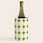 Mid Century Modern Atomic Stars Grid in Retro Christmas Green and Cream Wine Chiller Gallery Image 1
