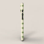 Mid Century Modern Atomic Stars Grid in Retro Christmas Green and Cream iPhone Case Gallery Image 2