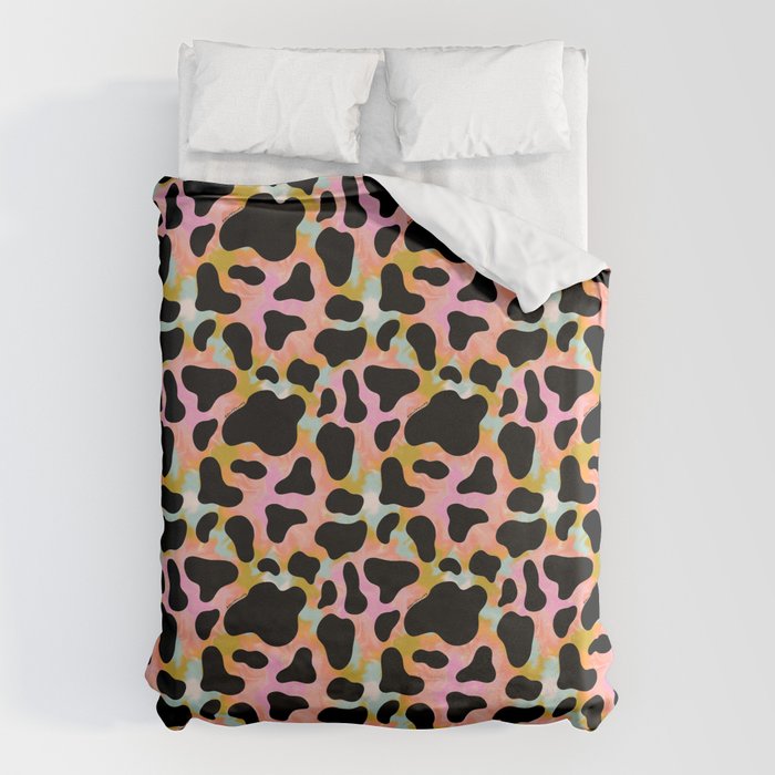 Rainbow Cow Print Duvet Cover Gallery Image 6