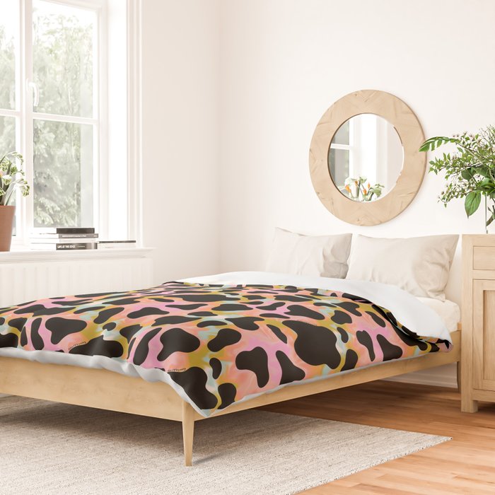 Rainbow Cow Print Duvet Cover Gallery Image 2