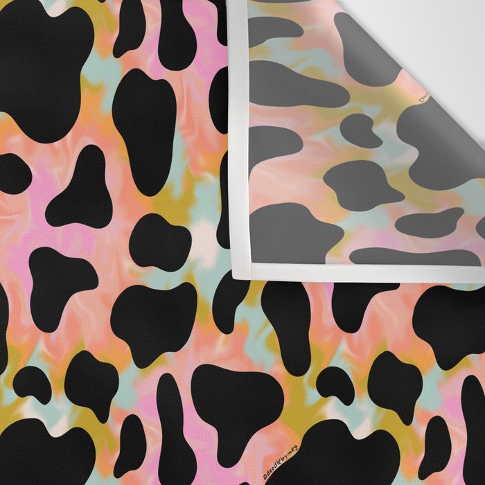 Rainbow Cow Print Wall Tapestry Gallery Image 3