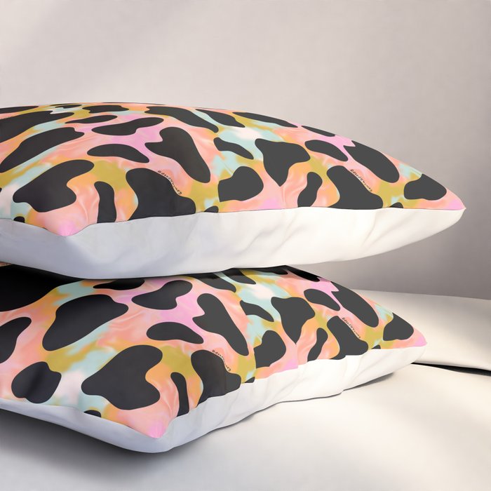 Rainbow Cow Print Pillow Sham Gallery Image 3
