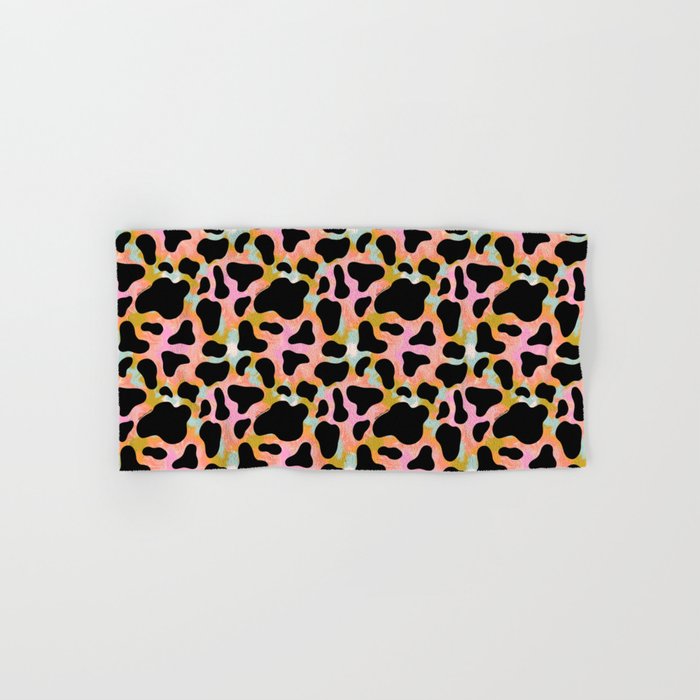 Rainbow Cow Print Bath Towel Gallery Image 1