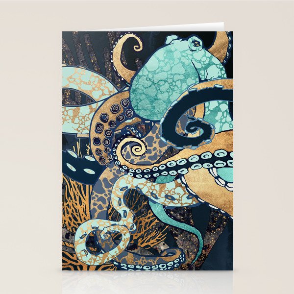 Metallic Octopus II Stationery Card Gallery Image 2