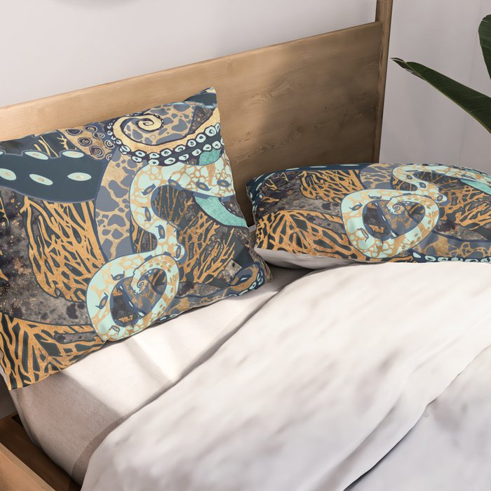Metallic Octopus II Pillow Sham Gallery Image 2