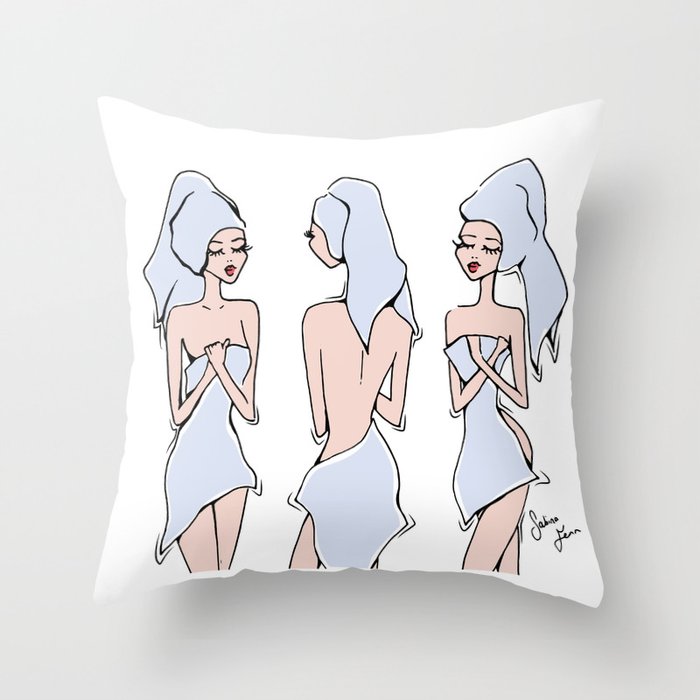 Towelettes Throw Pillow Gallery Image 6